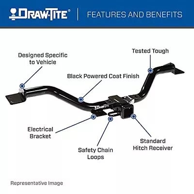 Draw-Tite 75952 2015-2017 Murano Round Tube Max-Frame Class III Receiver Hitch • $246.19