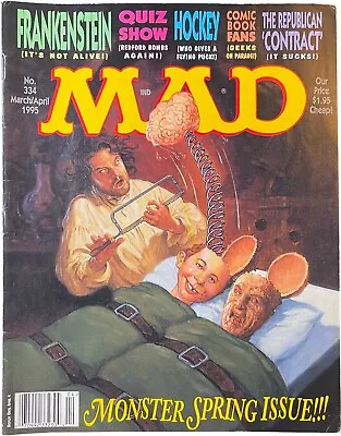 Mad Magazine March / April 1995 Number #334 Frankenstein • $7.97