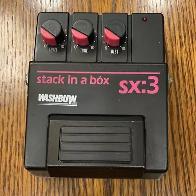 Washburn SX:3 Stack In The Box Distortion Rare Vintage Guitar Effect Pedal • $49.99