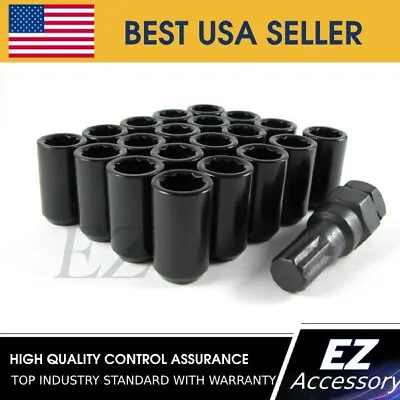 Lug Nuts Tuner 1/2  20 Pcs Nut Ford Mustang Black • $30.44