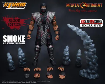 Perfect Storm Toys Mortal Kombat Smoke Black Ninja Blood Version 1/12 In Stock • $212.99