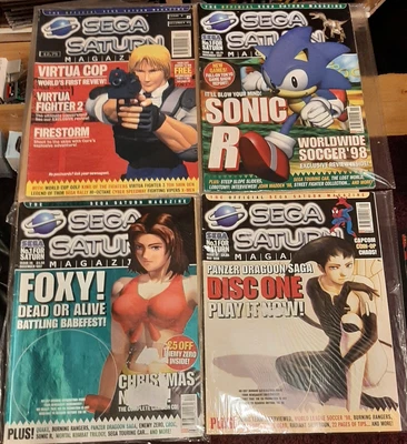 £49 • Buy 4 X 1990's  OFFICIAL SEGA SATURN  Magazines Job Lot / Bundle - Inc. Rare Issue 2