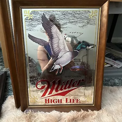 Wisconsin Miller High Life Beer Mirror The Duck  • $95