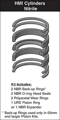 Parker Hannifin 40mm PN040HM001 HMI Metric Piston Seal Kit (Nitrile) • $31.99