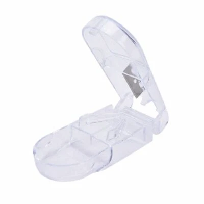 $9.99 • Buy Pill Tablet Cutter Container Case Divider Portable Travel Medicine Storage Box 