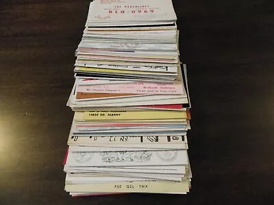 Lot Of 200 Vintage QSL Cards/CB Ham Radio Cards Misc States See Description • $9.99