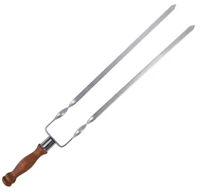 25  Stainless Steel Double Skewer Shashlyk Mangal Sturdy Shampur Ukraine Шампур • $18.95