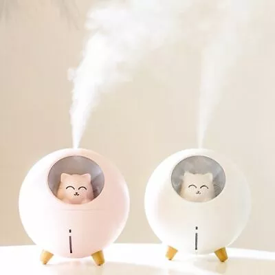 $22.31 • Buy 220ml Cute Cat Humidifier Ultrasonic Cool Mist Aroma Air Oil Diffuser Led Lamp