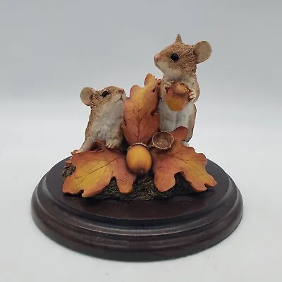 Country Artist England Woodmouse Pair CA 541 Mice Acorn Maple Leaf • £55.97