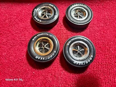 1:18 Diecast Set Of 4' Goodyear Wide Tread* F70-14 Tires Wheels • $24.95