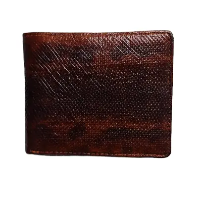 Genuine Indonesian Elephant Trunk Snake Skin Men's Regular Wallet Dark Brown • $21