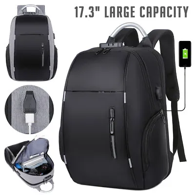 Men Anti Theft Extra Large 17  Laptop Backpack USB Travel School Business Bag • $34.19