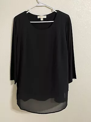 Michael Kors Women’s Black Tunic Blouse Large • $18.99