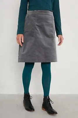 Seasalt Women's Skirt - Grey May's Rock A-Line Skirt - Regular - Coal • £18