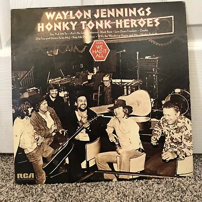 WAYLON JENNINGS  Honky Tonk Heroes  Vinyl LP Album 1973 RCA Victor AFL1-0240 • $19.99