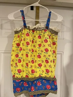 Mustard Pie Girls Sleeveless Multi-Color Shirt Size 12 In Good Condition • $6.50