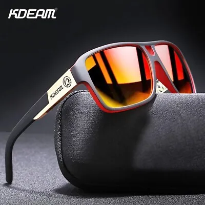 $15.17 • Buy KDEAM Large Square Polarized Sport Sunglasses Mens Women Fishing Driving Glasses