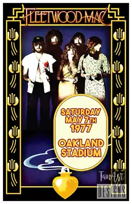 Fleetwood Mac 1977 Vintage Tour Poster [New] [17 X11 ] • $21.99