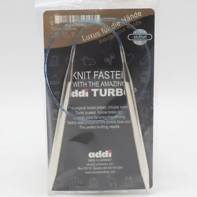 Addi Knitting Needle Turbo Circular Skacel Exclusive Blue Cord 24 Inch US 11 • £31.45