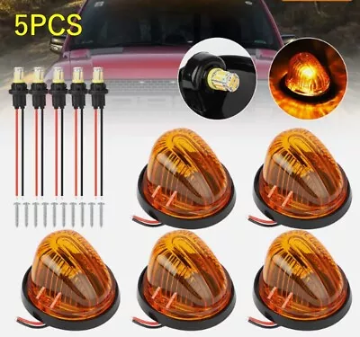 5Pcs For 73-87 Chevy GMC C/K Series Roof Top Cab Lights Amber Marker + 194 LED • $22.95