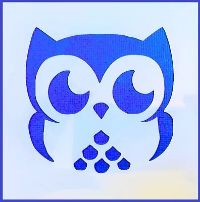 Flexible Stencil *CARTOON OWL* Cute Bird Card Making Crafts 10cm X 10cm • $2.75