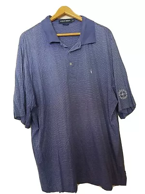 Polo Golf Myrtle Beach National Ralph Lauren Mens Shirt Size XL Blue White  • $28.60