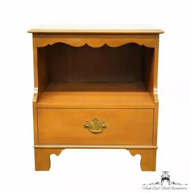 KINDEL FURNITURE Fruitwood Colonial Style 24  Open Cabinet Nightstand 376-44 • $281.59