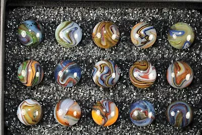 Dave's Appalachian Swirls  West Virginia Redbuds  Box Of Marbles • $26.75