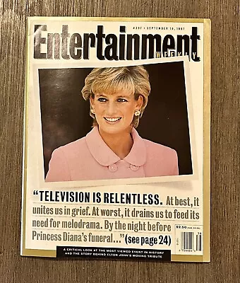 Entertainment Weekly Magazine September 19 1997 Princess Diana TV Is Relentless • $8