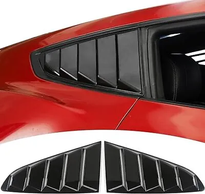 For 2015-2023 Ford Mustang Gloss Black Side Vent Window 1/4 Quarter Scoop Louver • $45.87