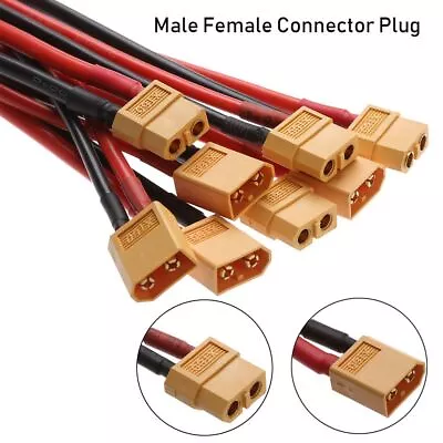Battery Connectors Cable Dual Extension XT60 Connector Plug Female / Male • $11.39