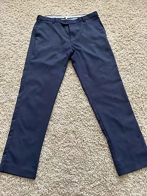 Peter Millar Crown Navy Blue Performance Golf Pants Size 35x32 • $22