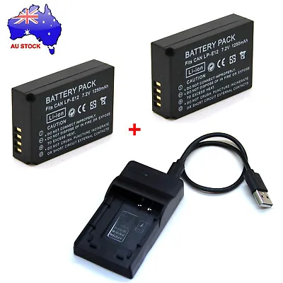 Battery / Charger For Canon EOS M10 M50 M100 M200 EOS Rebel SL1 Kiss X7 Camera • $24.88