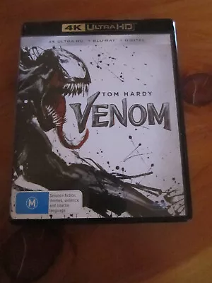 Dvd Blu-ray 4k  Venom  Tom Hardy  2 Disc Like New Great **** Must See **** • $9.95