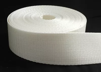 2 Inch White Heavy Nylon Webbing 10 Yards 2  Width Nylon Strap • $23.99