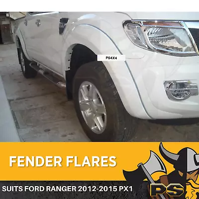 PS4X4 Ford Ranger Flares KIT 2012-2015 MK1 PX1 Fender Flares White Wheel Arch 4P • $220