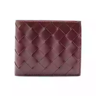 Bottega Veneta Nappa Maxi Intrecciato Bi-Fold Wallet Barolo • $350