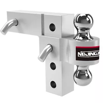 Dual Ball 2  Receiver Adjustable Trailer Hitch Fits 6'' Drop/Rise 3500LBS • $93.99