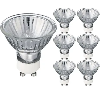 £6 • Buy GU10 Halogen Spotlight Bulbs 35W 220-240V 2700K Warm White Dimmable Pack Of 6