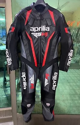 Aprilia Motorcycle Cowhide Leather 2 Piece Suit Armoured Bikers Jacket/ Trouser • $340.98