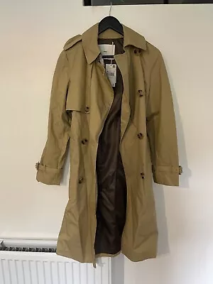 Mango Beige Camel Mac Parker Trench Coat XS • £29.99