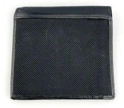 Tumi Wallet Black Nylon Leather Bifold Wallet Large • $36.79