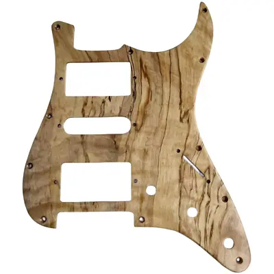 Clear Color Carved Maple Wood STRAT Style GUITAR Pickguard HSH Model 11 Holes • $12.99