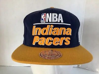 Indiana Pacers Hat Cap NBA Mitchell & Ness Snapback Retro Throwback • $16.88