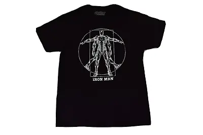Marvel Avengers Age Of Ultron Mens Iron Man Vitruvian Man Funny Shirt New L • $9.99
