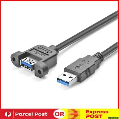$9.89 • Buy USB 3.0 Extension Cable Male To Female Dual Shielded W/Screw Panel Mount