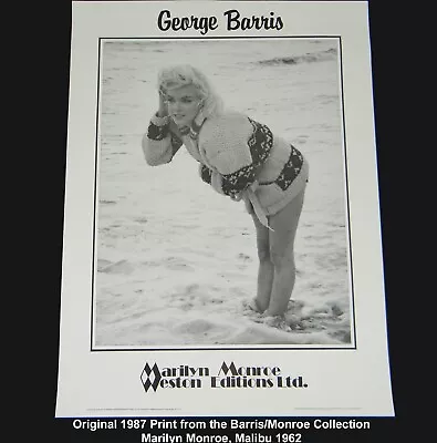 Marilyn Monroe 1962 Last Shoot Original 1987 24x32 Photo / Poster • $94.95