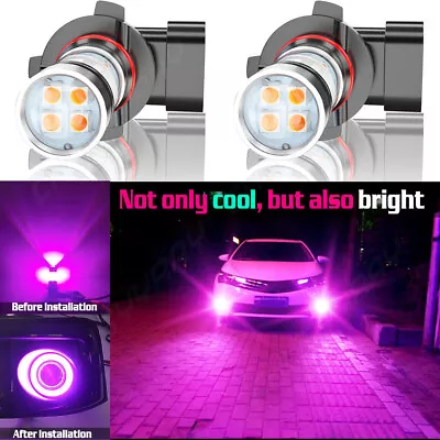 2Pcs LED H10 / 9145 Pink Purple LED Fog Light Bulb For FORD Mustang GT 2005-2012 • $15.99