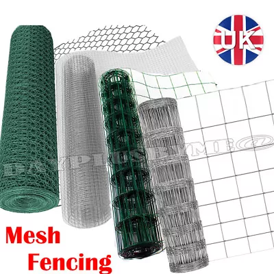 Welded Wire Mesh Galvanised Fence Aviary Rabbit Hutch Chicken Run Coop Pet • £7.70