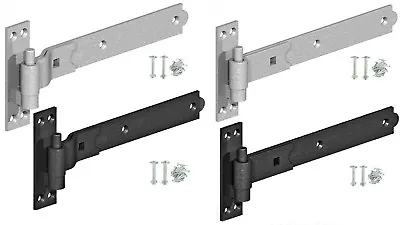 Hook And Band Hinges Heavy Duty Gate Shed Stable Shed Door Galvanised Or Black • £11.50